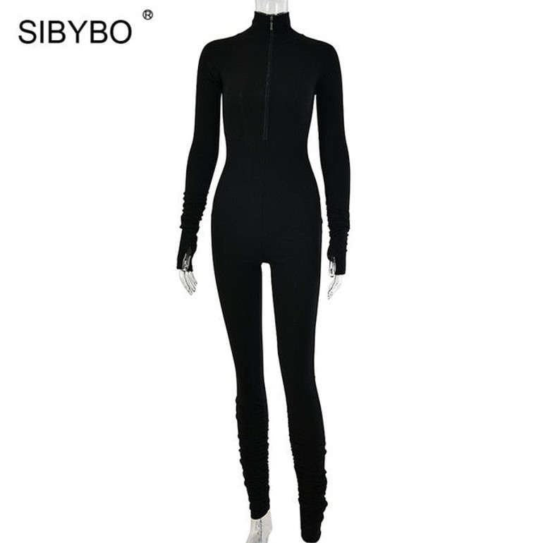 Turtleneck Skinny Jumpsuit