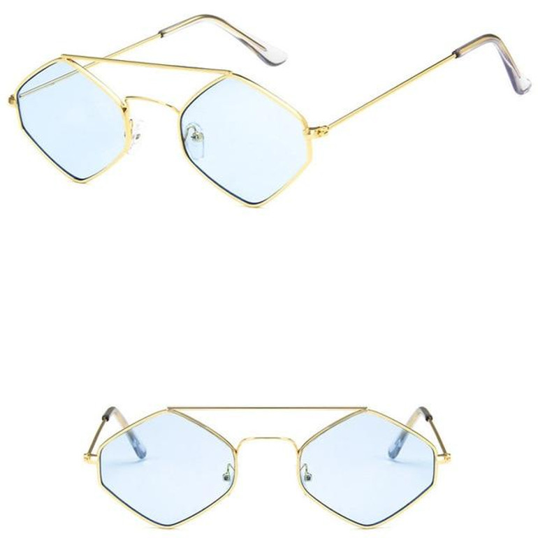 Men's Sunglass - Designer Small Square Colorful Lens Sunglasses