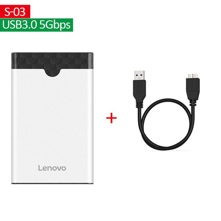 Lenovo S-03/S-04 2.5 inch HDD Case USB 3.0 to SATA External Hard Drive Enclosure 2.5" USB 3.1 Type C HDD SSD Hard Disk Case Box