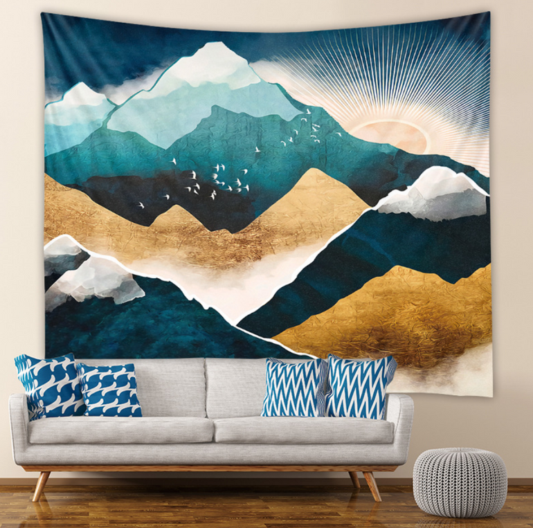 Mountains Tapestries 150*200cm/4'9*6'6ft Mountains Tapestries 150*200cm/4'9*6'6ft