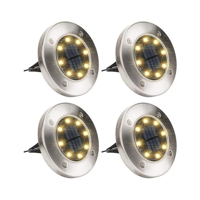 8 LED Solar Powered Ground Light