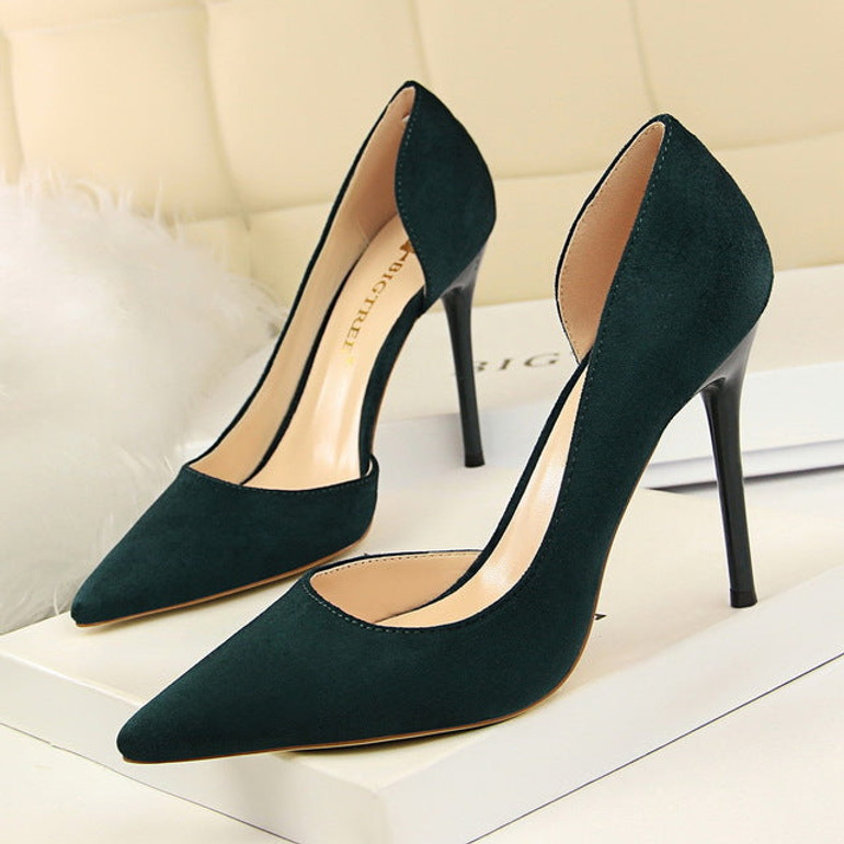 Women Pointed Toe High Heels Slip