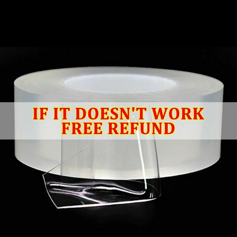 5M Magic Nano-Tape Washable Reusable Double-Sided Transparent Traceless Sticker