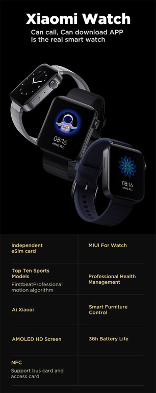 Xiaomi Mi Watch GPS NFC WIFI ESIM