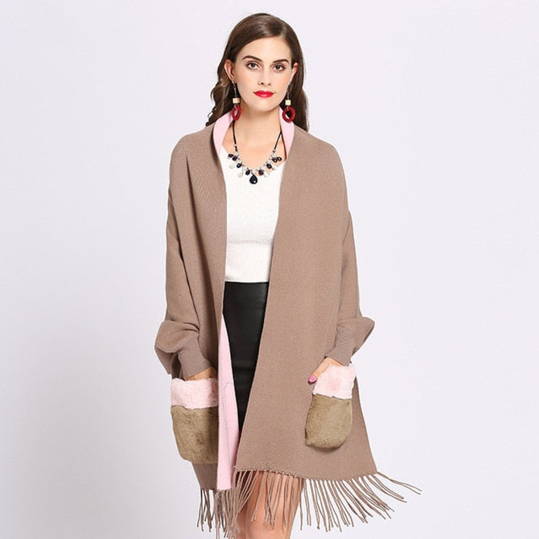 Pocket Shawl Long Sleeve Wrap Vintage Shawl Scarf