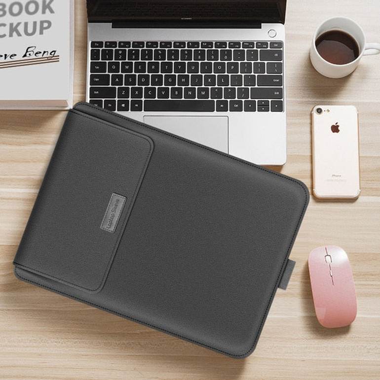 Laptop Bag PU Leather Sleeve Bag Case For Macbook Air Pro 13 15 Notebook Sleeve Bag For Macbook air 11 12 13.3 15.4 inch Case