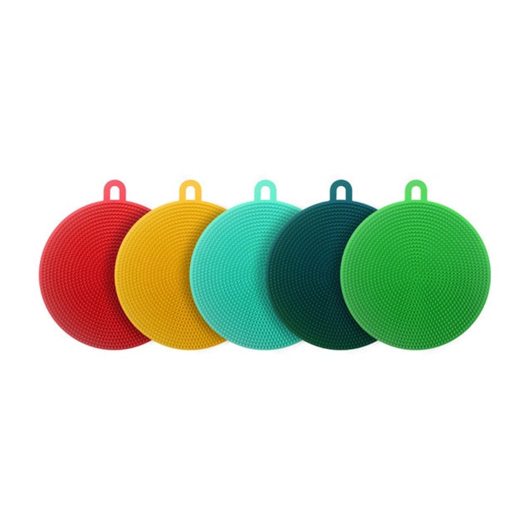 5 Pcs Silicone Dish Washing Sponges