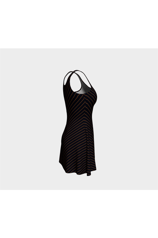 Robe évasée à rayures en micro V