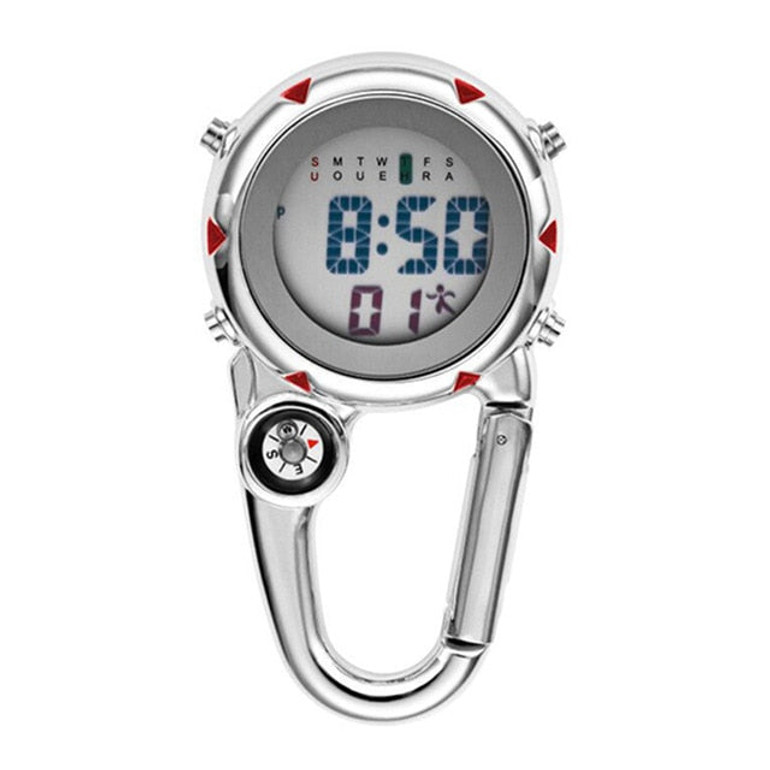 Carabiner Clip Sport Hook Clock Hospital Gift Electronic Luminous Multi-function