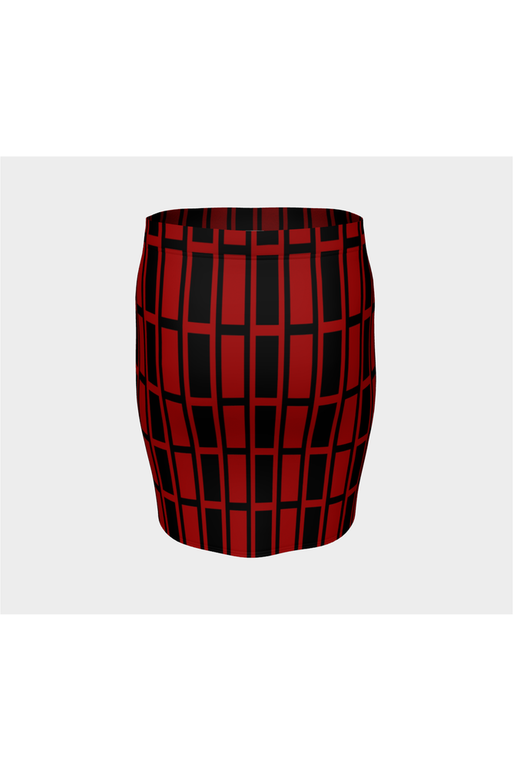 Jupe ajustée rouge et noire