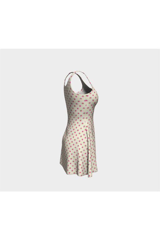 Robe évasée rose pâle