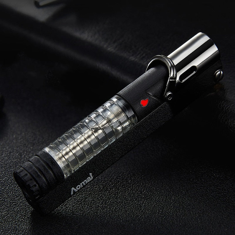 Torch Jet Lighter Windproof Gas Window Metal Lighter Inflatable