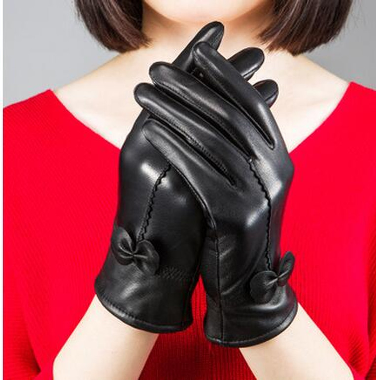 2020  Women's Genuine leather Sheepskin gloves