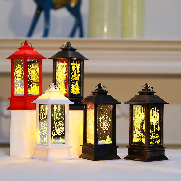 LED Ramadan Lantern Wind Lights Decor For Home Eid Mubarak Islamic Muslim Party