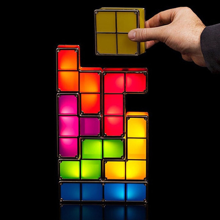 Tetris Puzzle Light Stackable LED Lamp Constructible Block Night Light