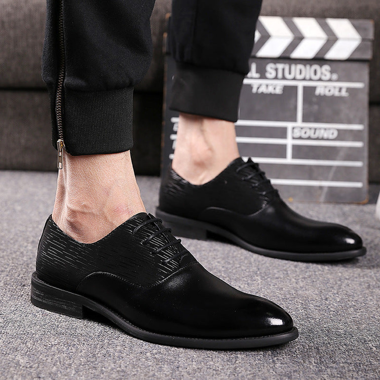 New Fashion Casual Pointed Men's Lace Up Dress Shoes
