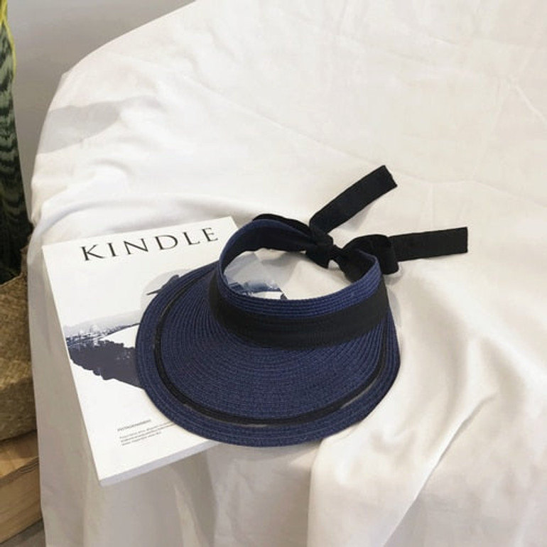 Summer Sunscreen Straw Visor Hat Outing Empty Top Recreational