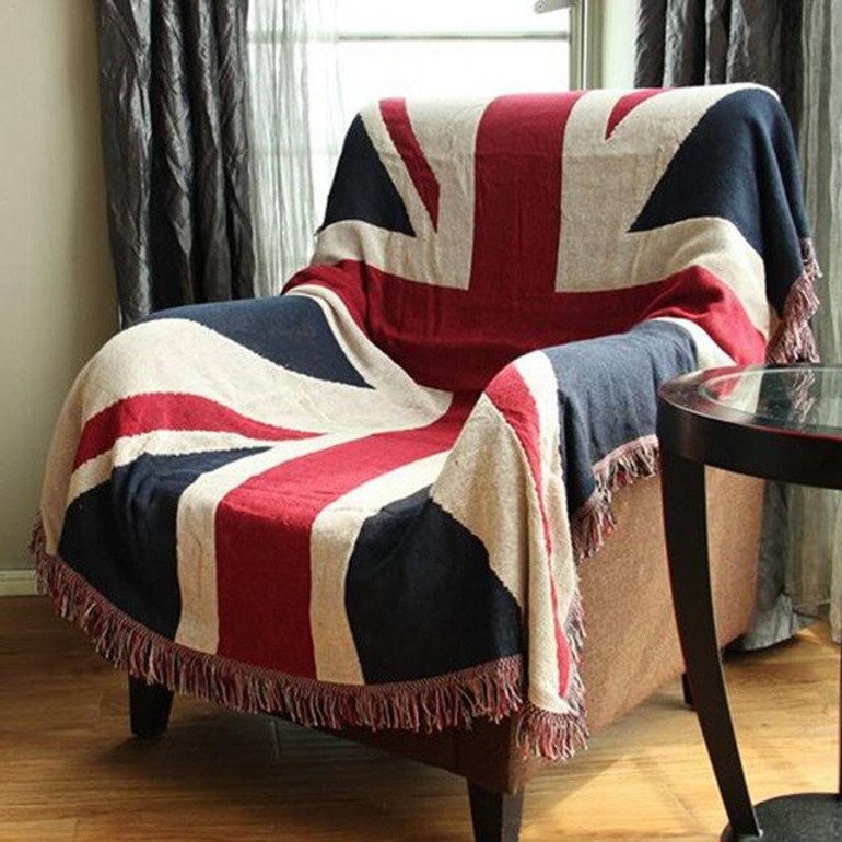 Thicken Pure Cotton Thread Knitted Blanket  Ethnic Tribal Bohemian Blanket Sofa Cover