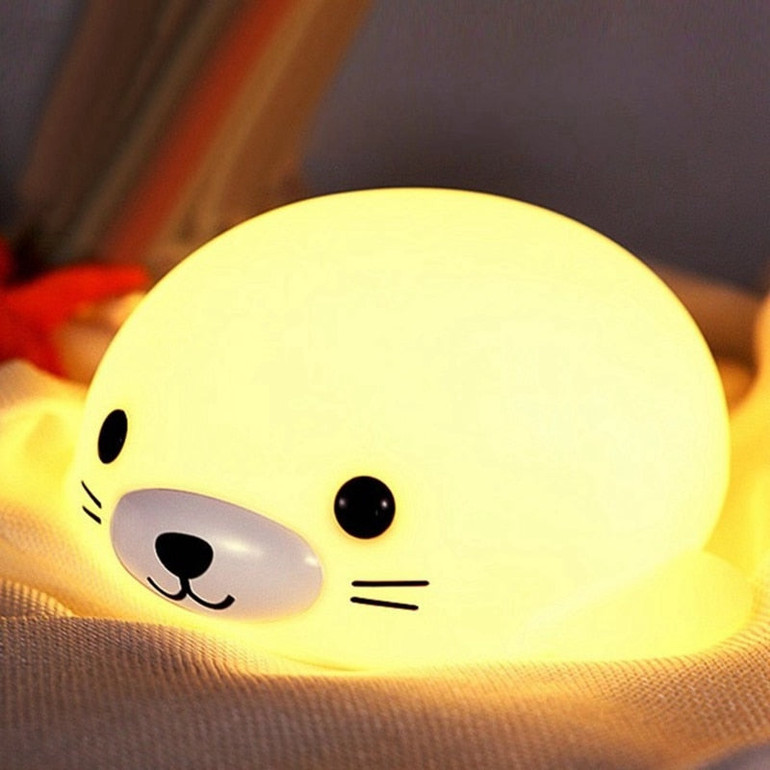 LED Seal Night Light Dimmable Body Bedside Bedroom Night Lamp