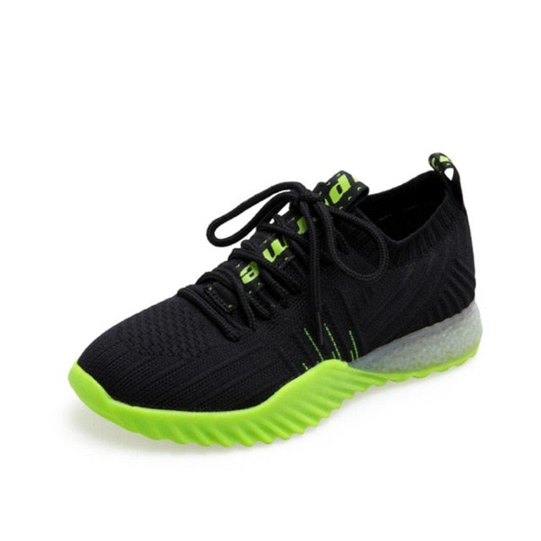 Women Flats Sneakers Mesh Breathable Casual Shoes Lace Up Sock Trainers Shoe