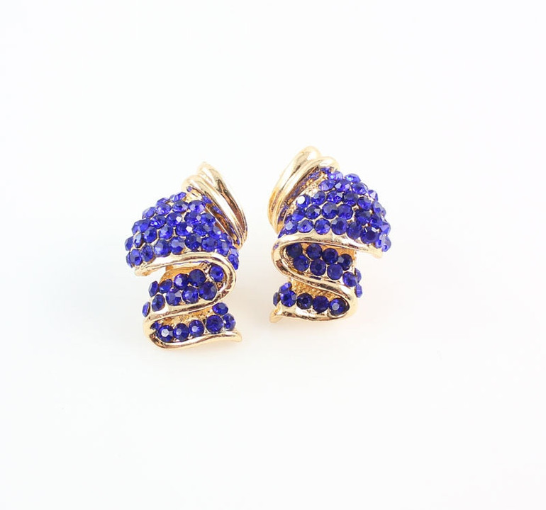 Fashion High Quality Nigerian Wedding African Beads Jewelry Sets Blue Crystal Dubai Gold Color Big Jewelry Sets Costume Fashion High Quality Nigerian Wedding African Beads Jewelry Sets Blue Crystal Dubai Gold Color Big Jewelry Sets Costume