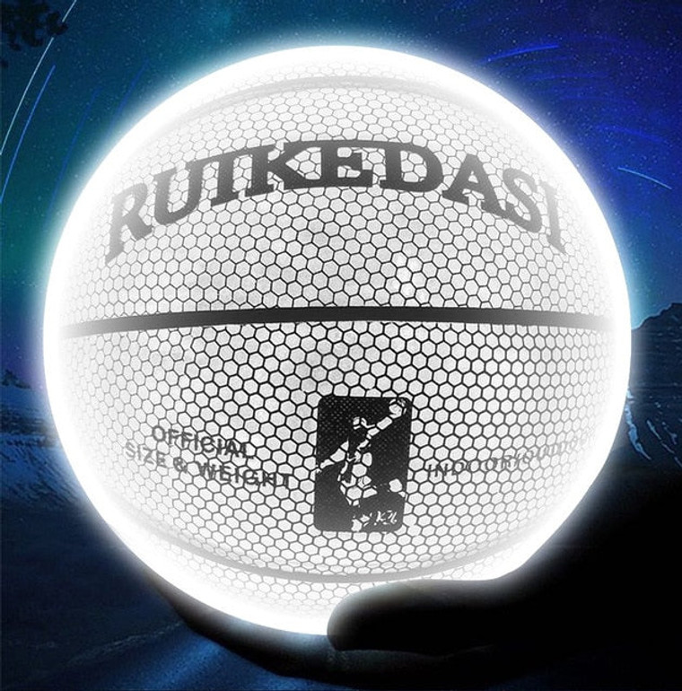 Holographic Reflective Basketball Ball Size 7 PU Bascket Woman Man Sports Luminous Indoor Outdoor Professional Training Balls