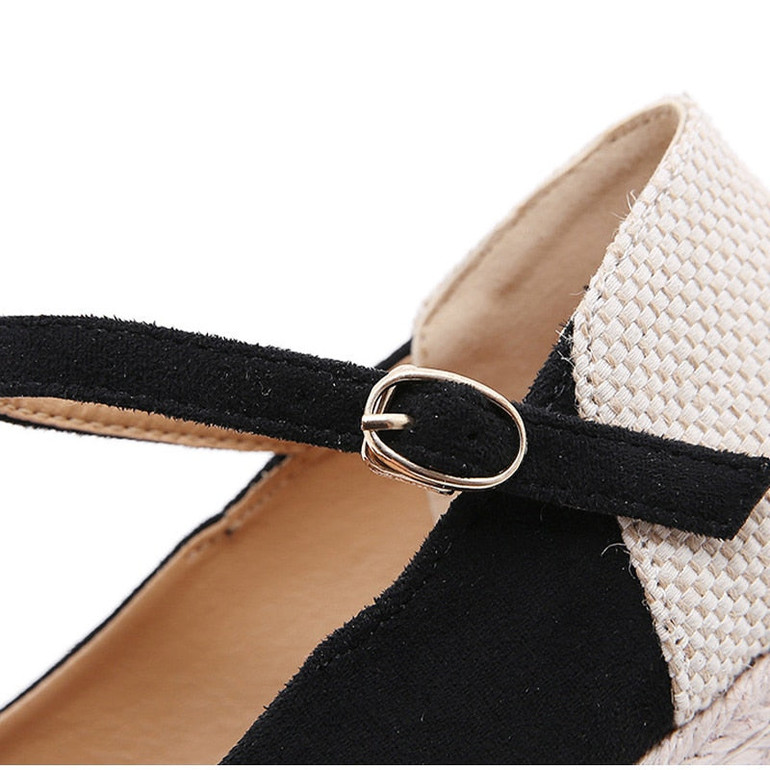 Women's Wedges Pumps Buckle Platform Ladies Fashion Shoes Women