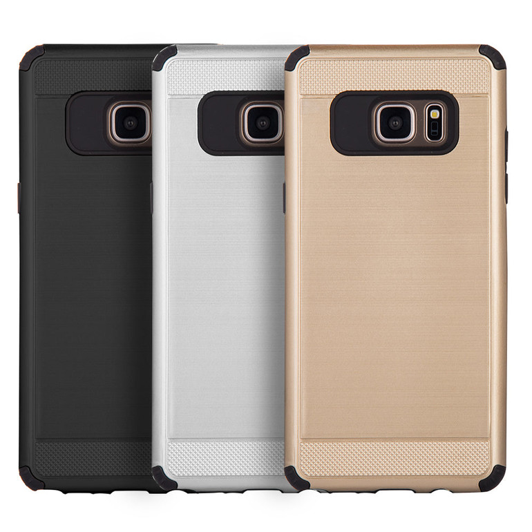 SAMSUNG GALAXY NOTE 7 SILKEE ARMOR ANTI SHOCK PC + TPU DUAL HYBRID CASE - BLACK