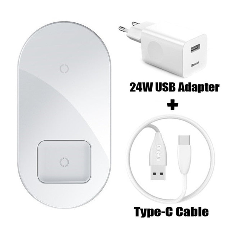 Visible Wireless Charger For iPhone 12 11 Wireless Charge Pad For iPhone Airpods Fast Charging Wireless Charge Devices