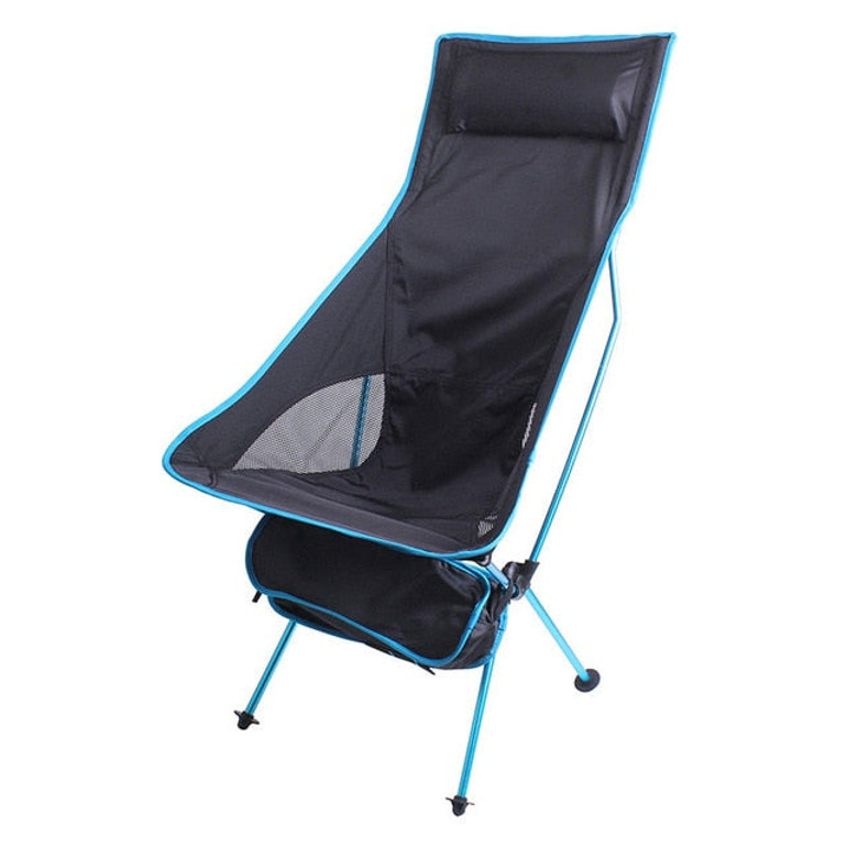 Outdoor Camping Chair Oxford Cloth Portable Folding Lengthen Camping Ultralight Chair Seat for Fishing