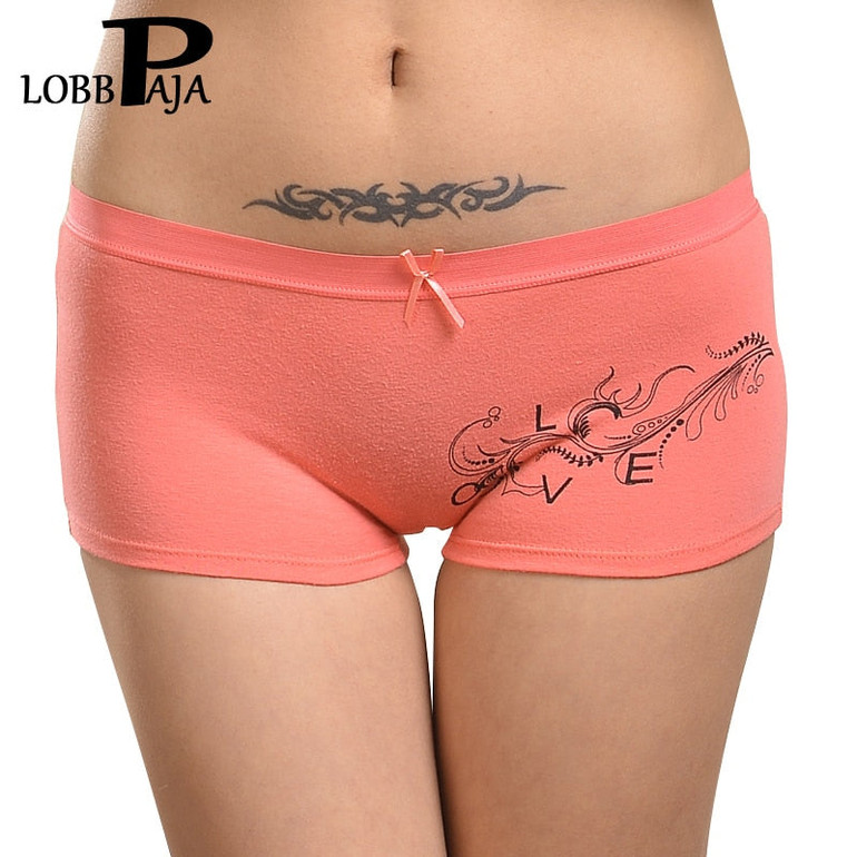6PCS/LOT Sexy Floral Boyshort Knickers for Women