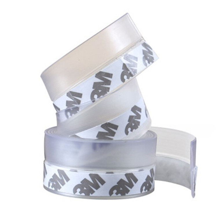 Transparent Windproof Silicone Sealing Strip Bar Door Sealing Strip silicone rubber self-adhesive waterproof Outside 19AUG16