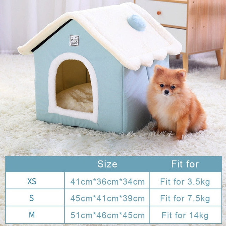HOOPET Dog House Indoor Warm Kennel Pet Cat Cave Nest Rabbit Nest Washable Removable Mat Cozy Sleeping Bed For Cats