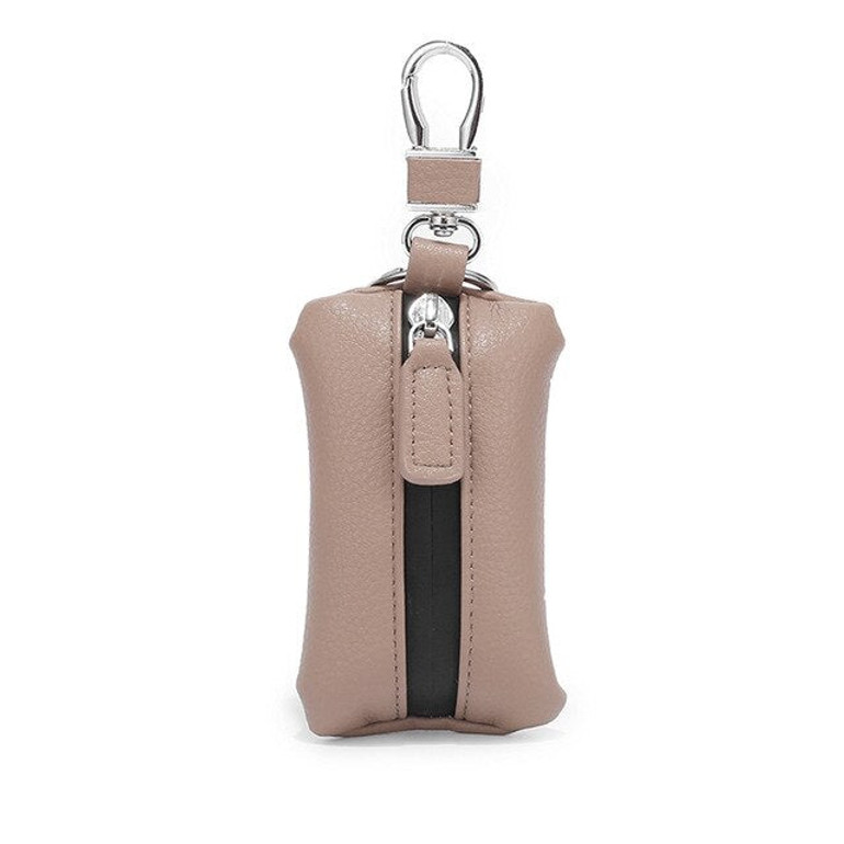 Top Genuine Real Leather Unisex Key Bag Men's Soft Leather Creative Large-Capacity Cars Universal Keys Bag Female Key Chain