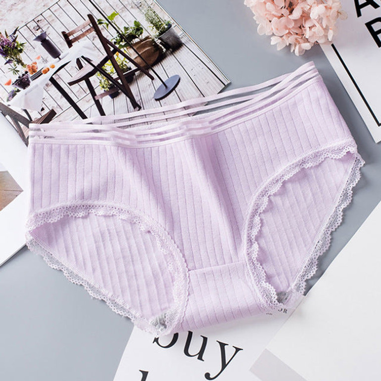 2019 Lynmiss Panties Plus Size Women's Lace Briefs Underwear Sexy Lingerie For Women Multipack Cotton Panties Underwears