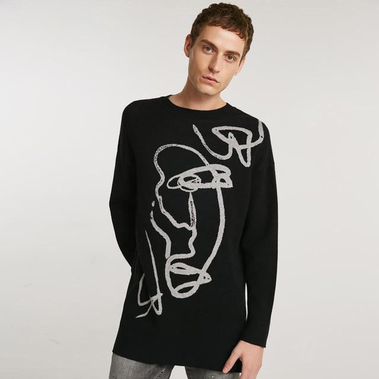 Can't be Bothered Black Sweater
