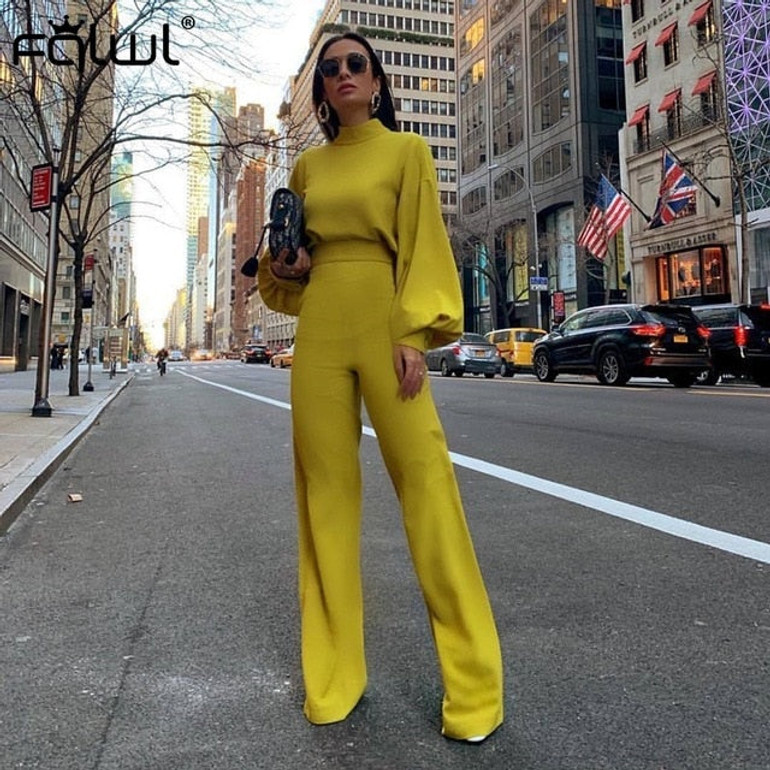 FQLWL Casual Wide Leg Summer Bodycon Jumpsuit Women 2019 Overalls Long Sleeve White Black Skinny Rompers Womens Jumpsuit Female FQLWL Casual Wide Leg Summer Bodycon Jumpsuit Women 2019 Overalls Long Sleeve White Black Skinny Rompers Womens Jumpsuit Female