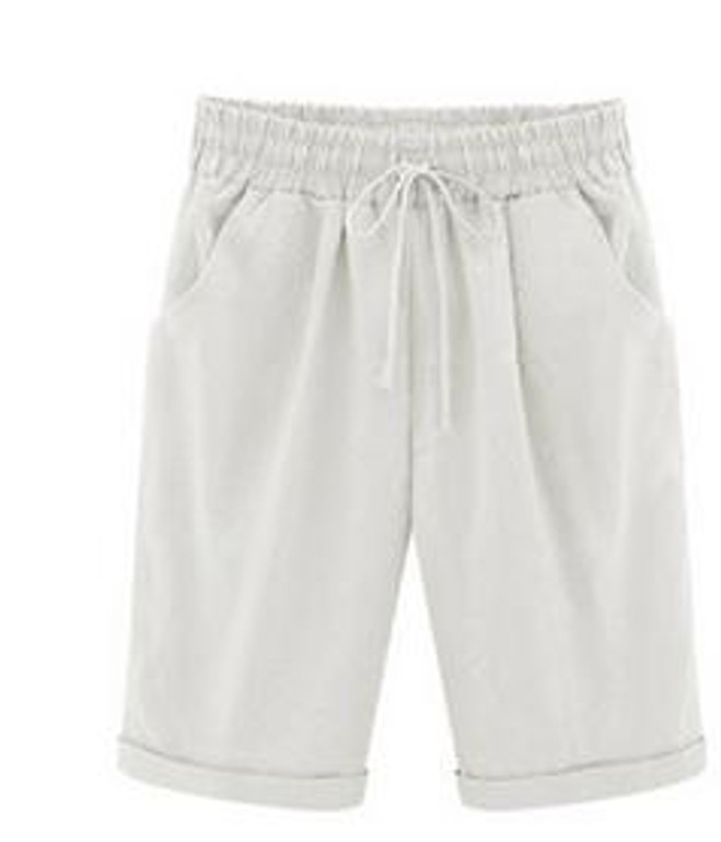 Summer Large Size Shorts Women Candy Color Elastic Comfortable Cotton Womens Short Female shorts Plus size M-7xL 8XL  8 Color