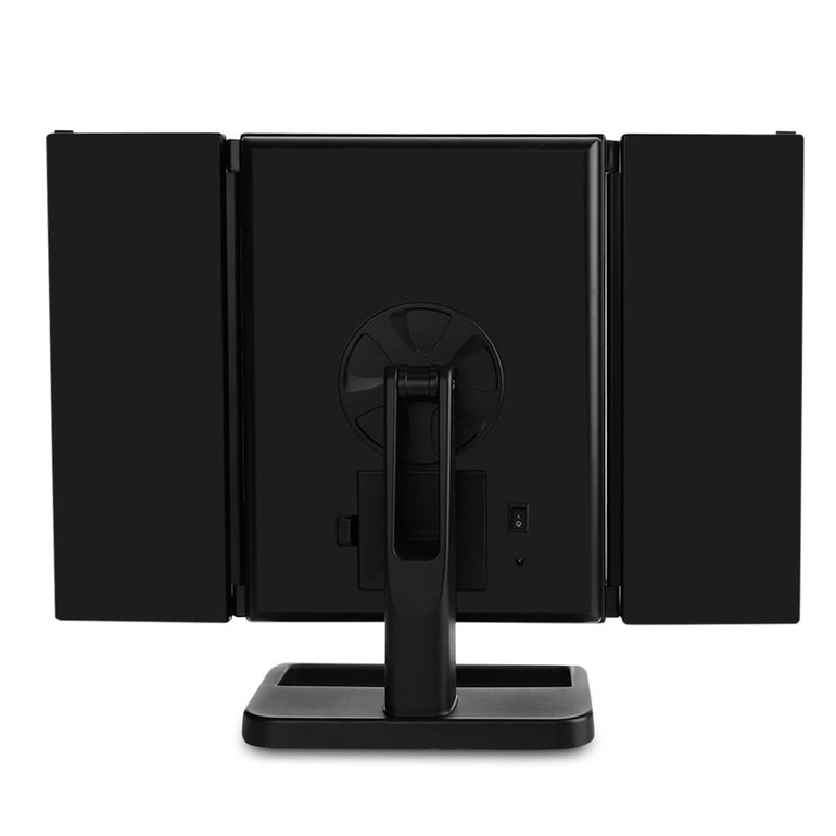 Three Sides Foldable LED Dimmable Makeup Table Mirror