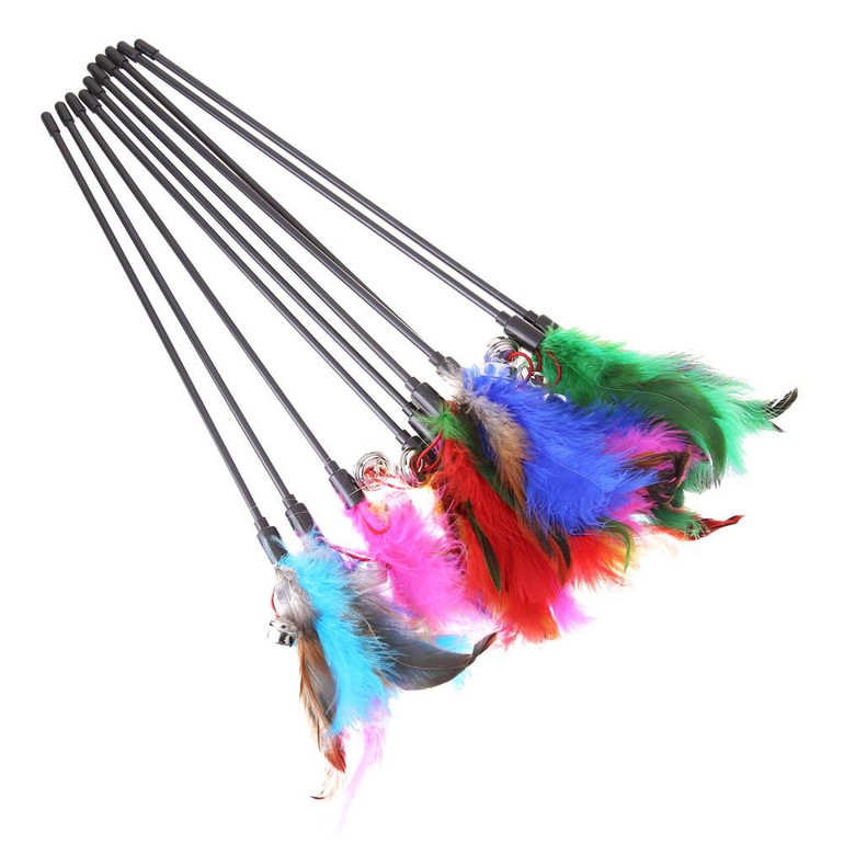 5Pcs Soft Colorful Cat Feather Toy for Cat Kitten