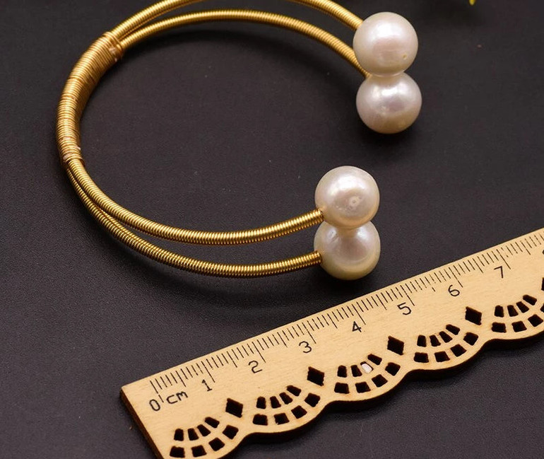 Fresh Water Pearl Double Layer Stylish Bangle