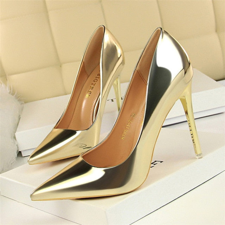 BIGTREE Women Pumps Shoes New Patent Leather Fashion Women Sexy High Heels Shoes Office Shoes Women's Wedding Shoes Party BIGTREE Women Pumps Shoes New Patent Leather Fashion Women Sexy High Heels Shoes Office Shoes Women's Wedding Shoes Party