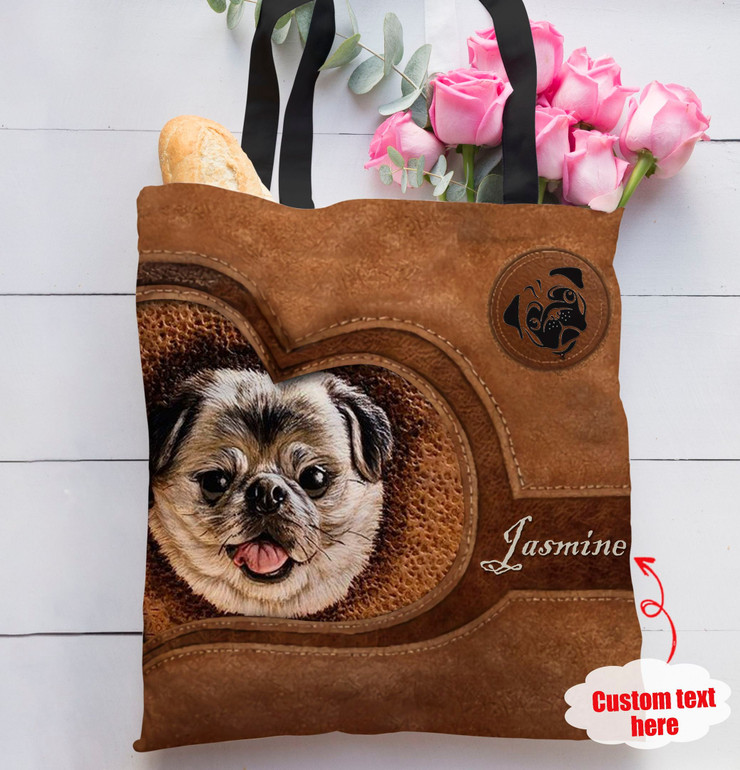 Pug Cloth Tote Bag Personalized Cute Pug Pug Cloth Tote Bag Personalized Cute Pug