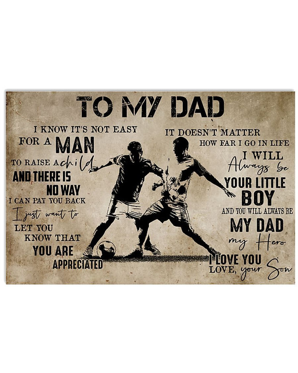To My Dad From Son Horizontal Poster