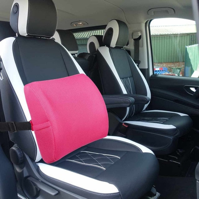 6 Color Soft Memory Foam Car Seat Winter Pillows Lumbar Support Back Massager Waist Cushion For Chairs Home Office Relieve Pain