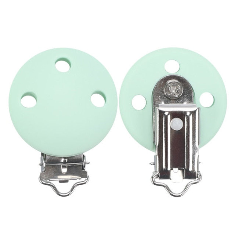 TYRY.HU round silicone clip 3 pcs/set of Pacifier clip Pacifier chain accessories silicone dummy Pacifier chain set