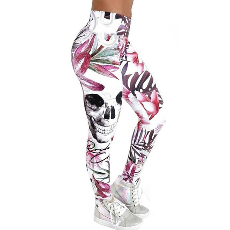 Women Skull Head 3D Print Legging Women Skull Head 3D Print Legging