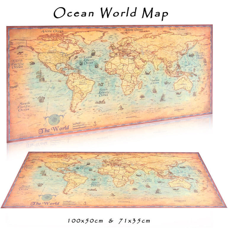 Captain Black Beard Vintage Treasure Map