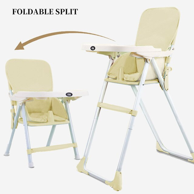 Folding Baby Highchair Kids Chair Dinning High Chair for Children Feeding Baby Table and Chair for Babies Toddler Booster Seat
