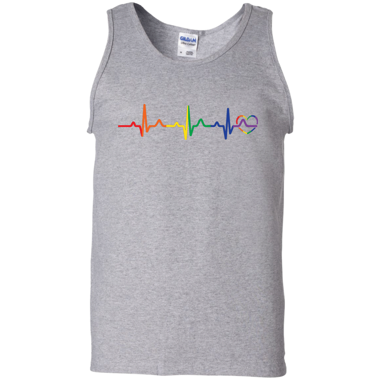 Rainbow Heartbeat Men's Shirt & Tank Top